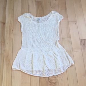 Short sleeve knit peplum top